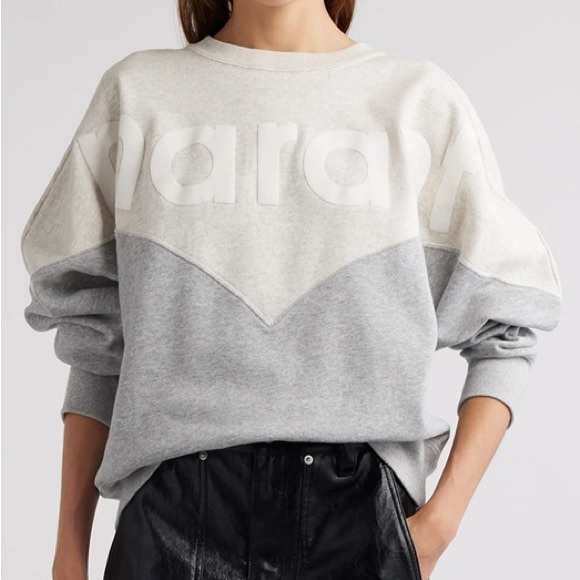 Isabel Marant Tops - Isabel Marant Two-Tone Sweatshirt in Cream and Gray